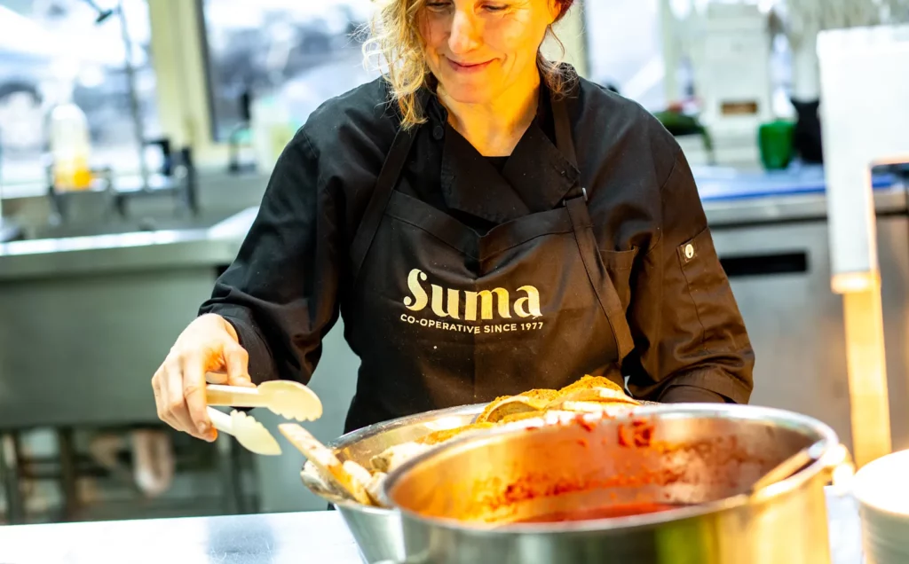 image of worker in a kitchen